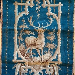 Large vintage embroidery tapestry
